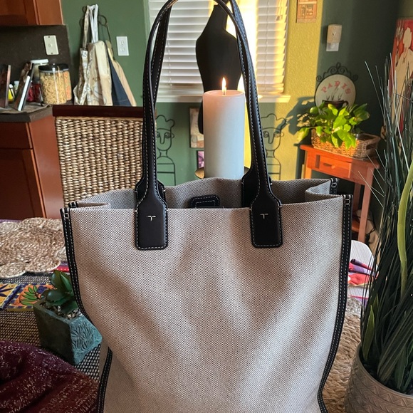 COPY - (Authentic) Large Tory Burch Canvas Ella medium tote Bag “Brand New” - Picture 6 of 16